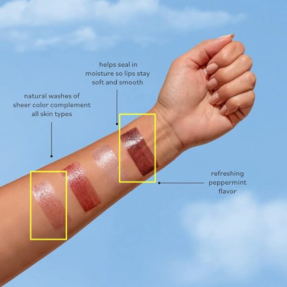 LP NWT Bundle 3 Sky Organics Tinted Lip Balms Beeswax Peppermint Oil - Picture 3 of 4